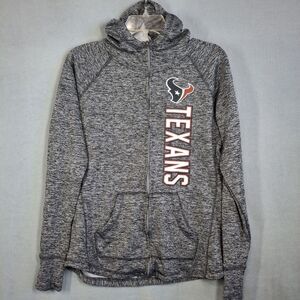 Houston Texans Sweatshirt Women's Medium Full Zip Up Hoodie NFL Team Apparel‎